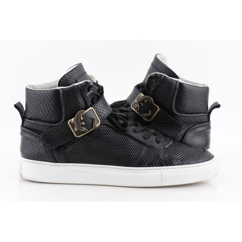 Roberto Cavalli Snake-embossed High Top Sneakers